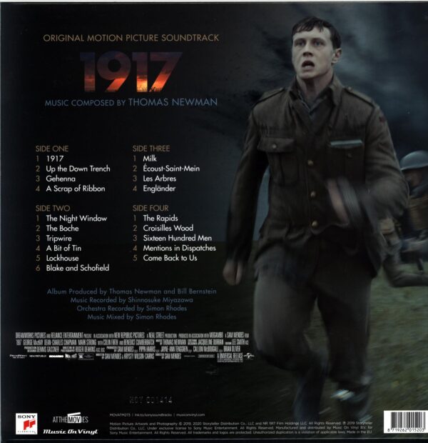 Thomas Newman-1917 (Original Motion Picture Soundtrack) -flaming orange LP Vinyl