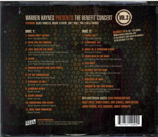 Various-Warren Haynes Presents The Benefit Concert Volume 3-CD
