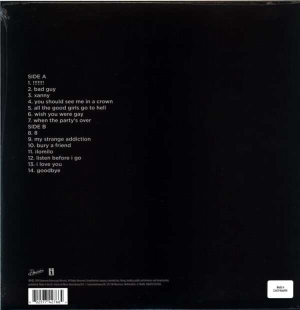 Billie Eilish-When We All Fall Asleep Where Do We Go-LP Vinyl RE