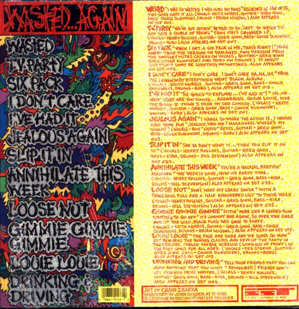 Black Flag-Wasted Again-LP Vinyl 1987