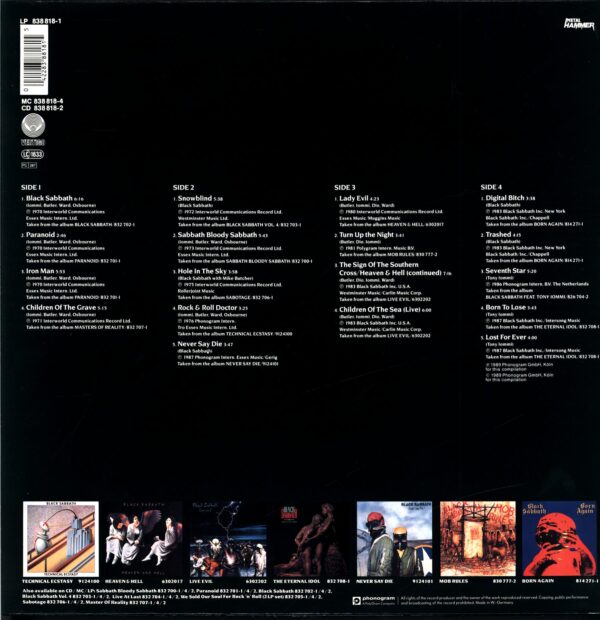 Black Sabbath-Blackest Sabbath Black Sabbath 1970-1987-LP Vinyl