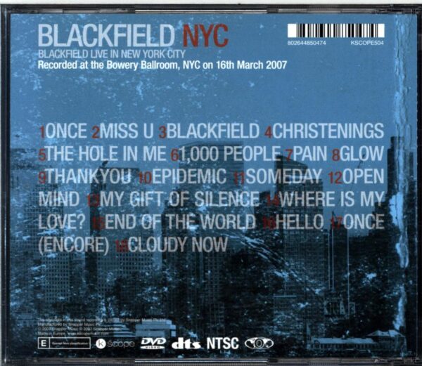 Blackfield-Live In New York City-CD