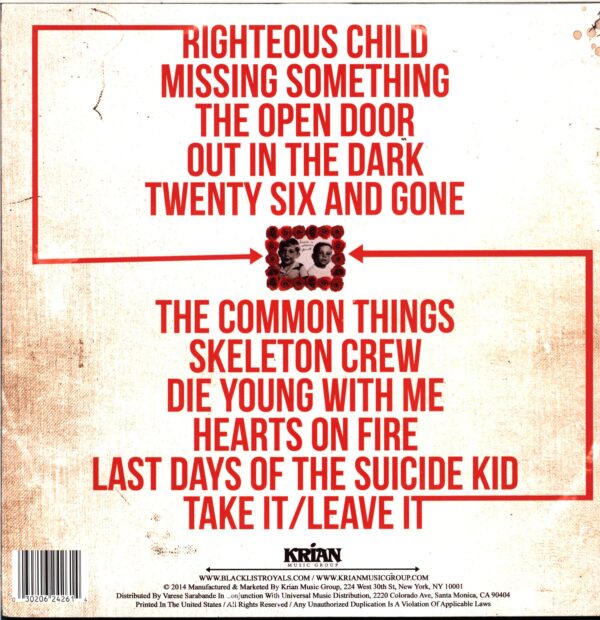 Blacklist Royals-Die Young With Me-LP Vinyl