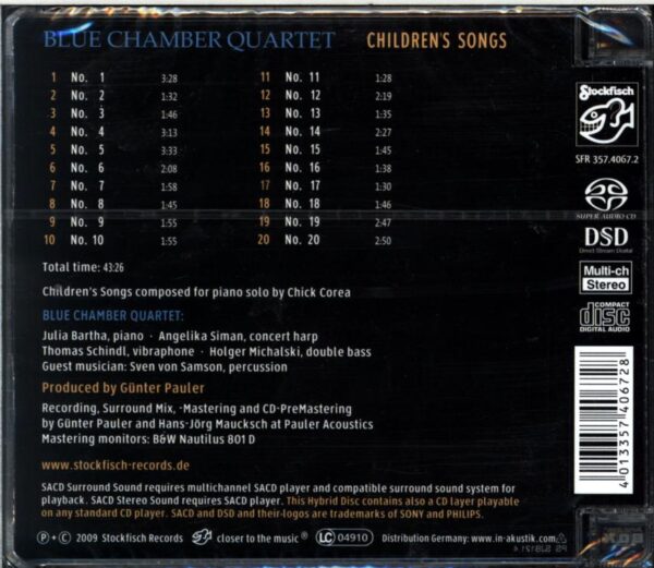 Blue Chamber Quartet-Children's Songs-SACD