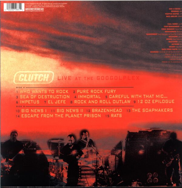 Clutch-Live At The Googolplex-orange black splatter LP Vinyl