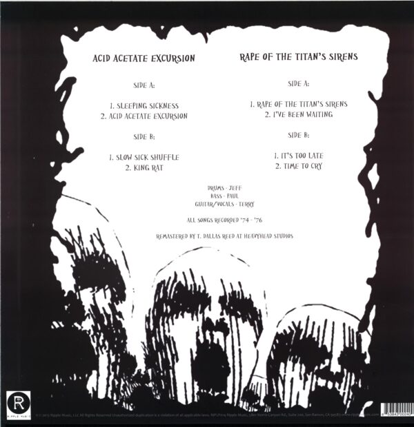 JPT Scare Band-Acid Acetate Excursion Rape Of The Titan's Sirens-clear LP Vinyl