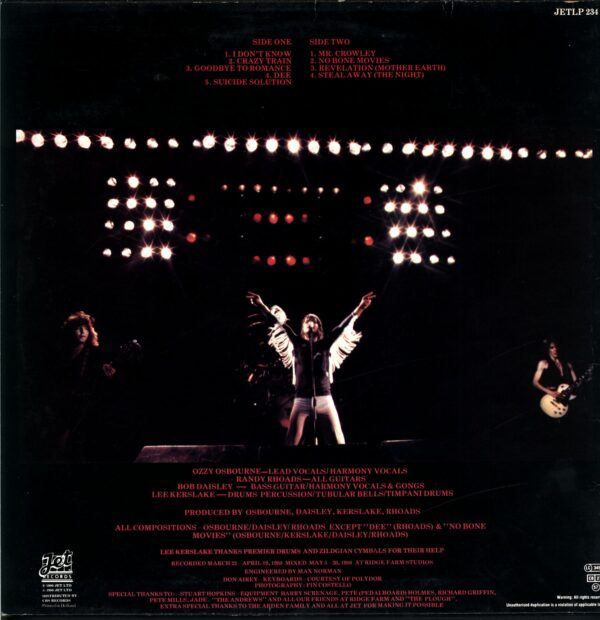 Ozzy Osbourne-Blizzard Of Ozz NL 1980 signed-LP Vinyl