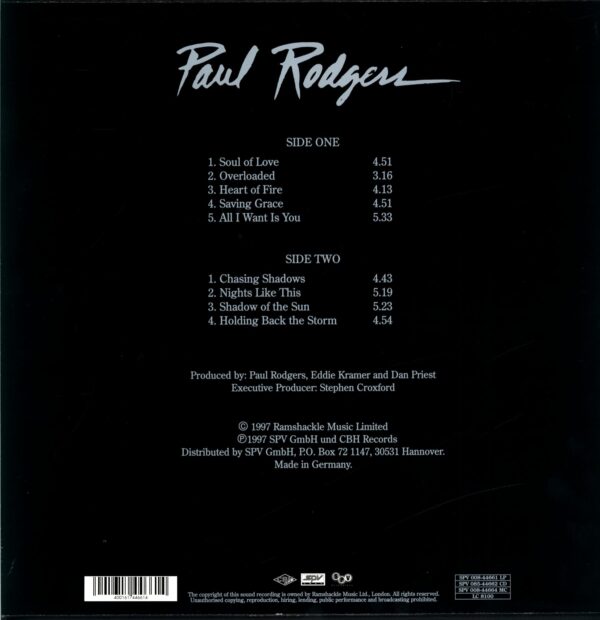 Paul Rodgers-Now-LP Vinyl