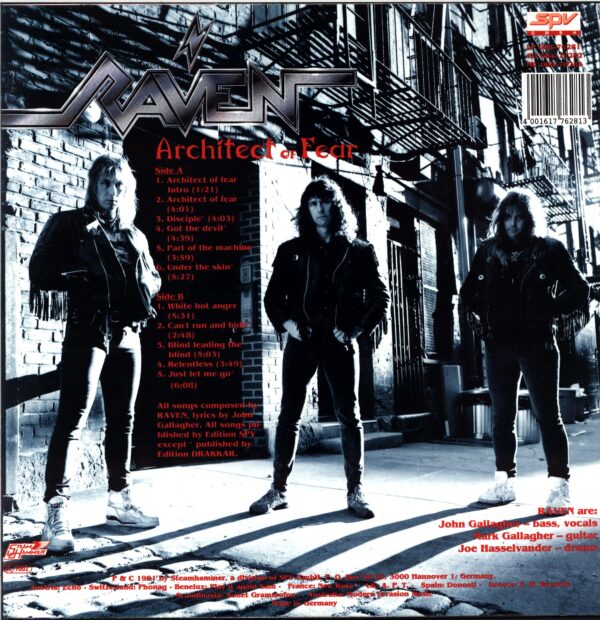Raven-Architect Of Fear-LP Vinyl