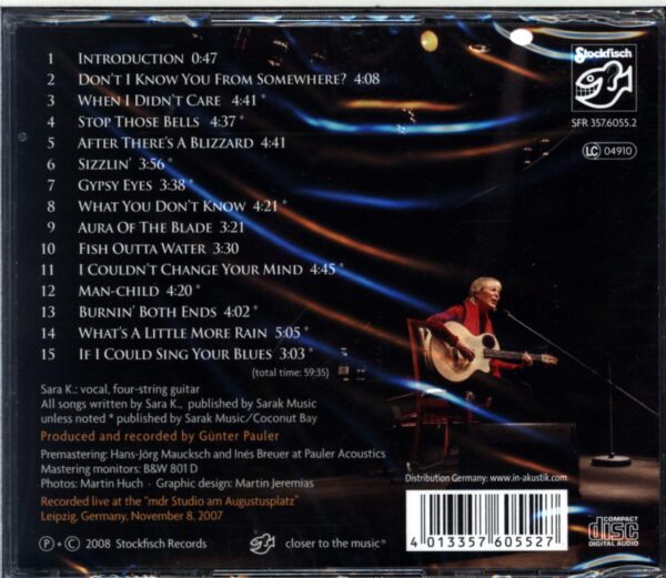 Sara K.-Don't I Know You From Somewhere Solo Live-CD