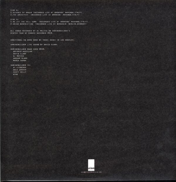 Shrinebuilder-Live clear signed-LP Vinyl
