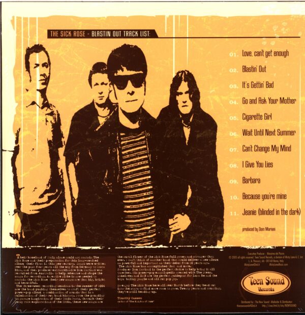 Sick Rose-Blastin' Out-LP Vinyl