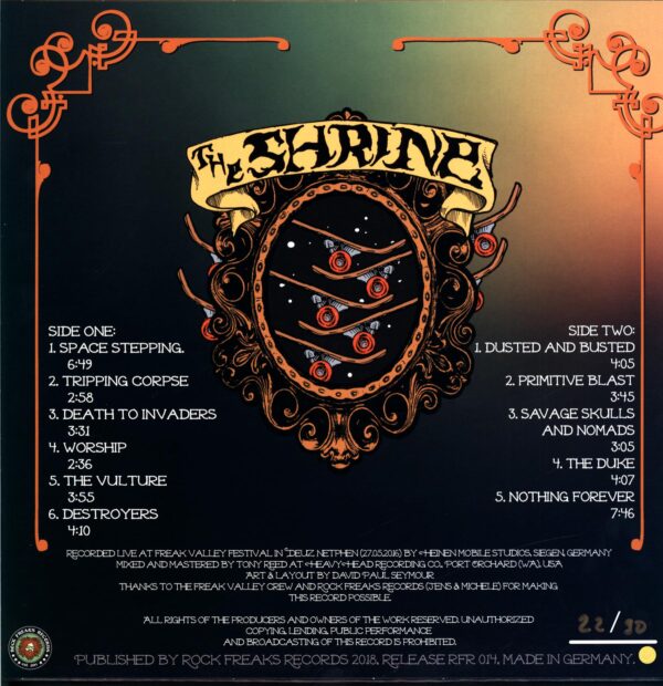 The Shrine-Freak Valley Festival 2016 orange red pinwheel-LP Vinyl