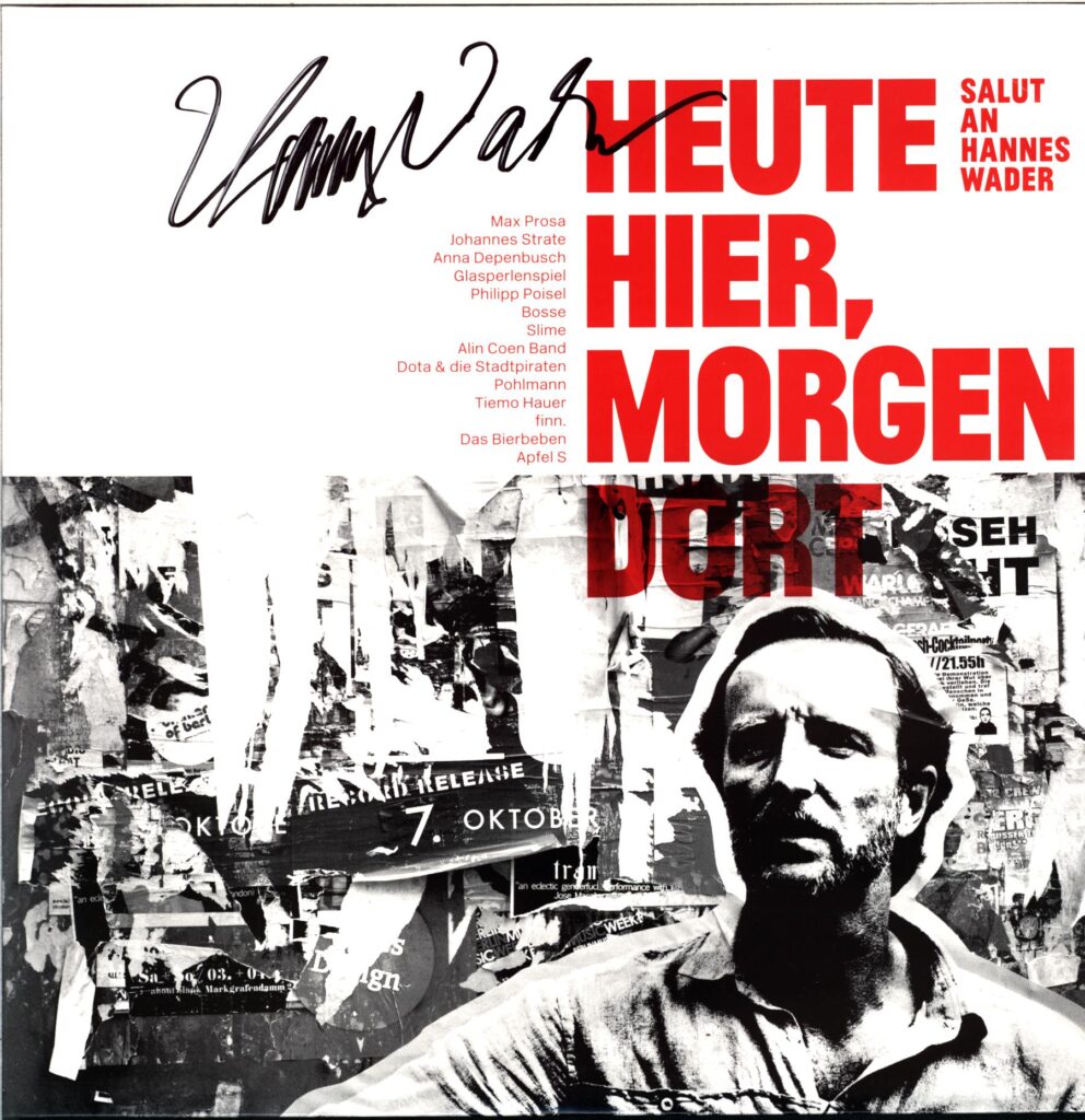 Various-Heute Hier Morgen Dort - Salut An Hannes Wader-LP Vinyl signiert von Hannes Wader