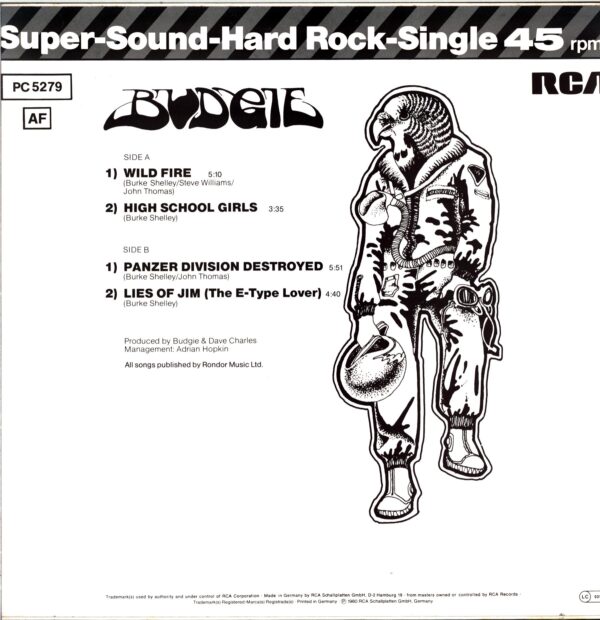Budgie-If Swallowed Do Not Induce Vomiting-12 Vinyl DE 1980