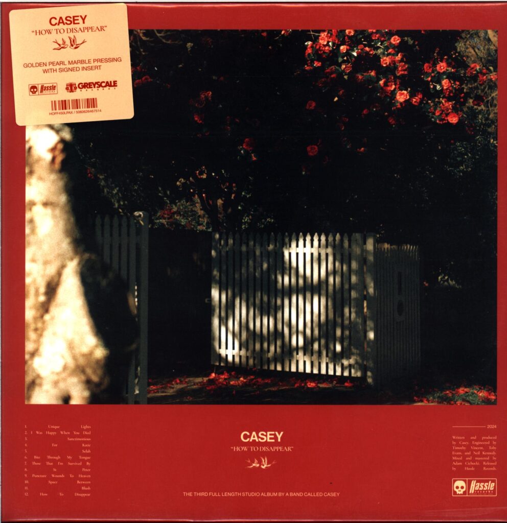 Casey-How To Disappear-LP Vinyl pearl marble vinyl with signed insert