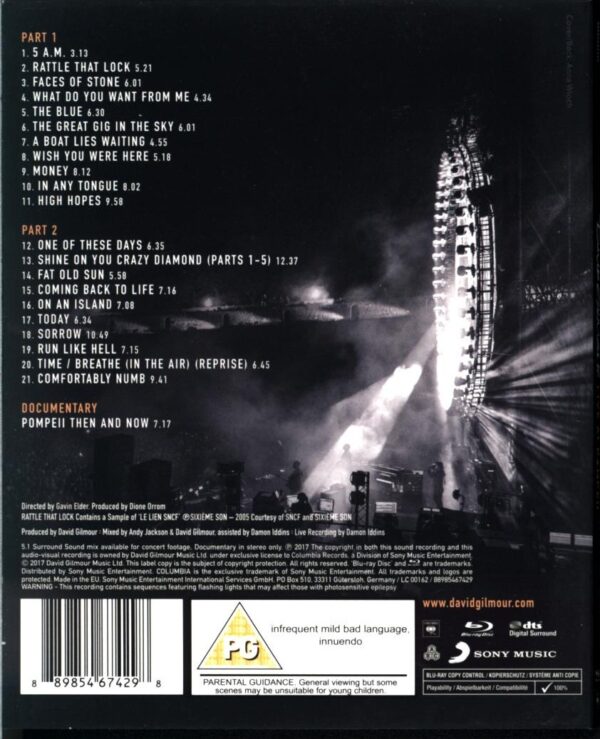 David Gilmour-Live At Pompeii-Blu-ray