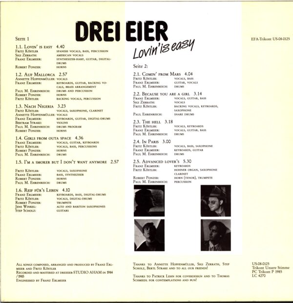 Dreieier-Lovin' Is Easy-LP Vinyl