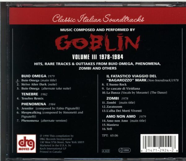 Goblin-Goblin Volume III 1978-1984 - Hits Rare Tracks and Outtakes-CD