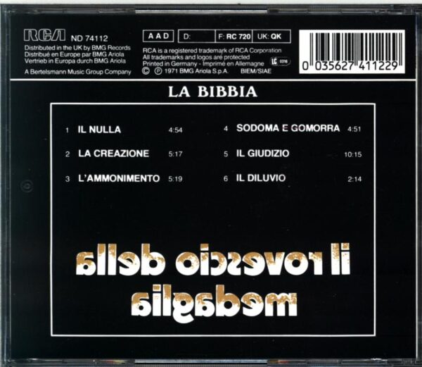 Il Rovescio Della Medaglia-La Bibbia-CD