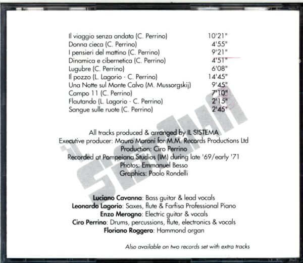Il Sistema-Il Viaggio Senza Andata-CD