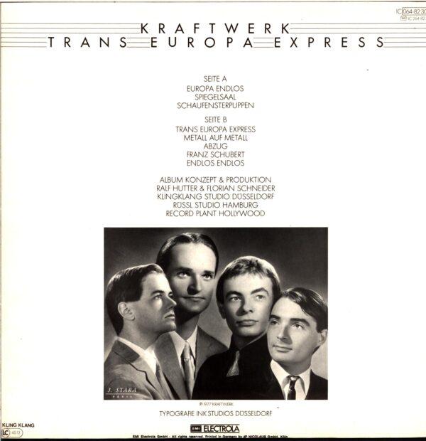 Kraftwerk-Trans Europa Express-LP Vinyl 1977 poster