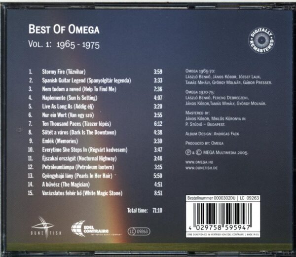 Omega-Best Of Omega Vol. 1 1965 - 1975-CD