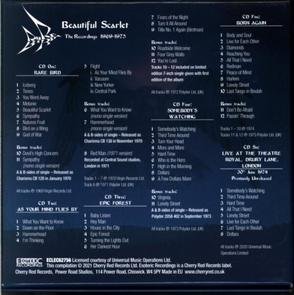 Rare Bird-Beautiful Scarlet (The Recordings 1969-1975)-6CD Box Set