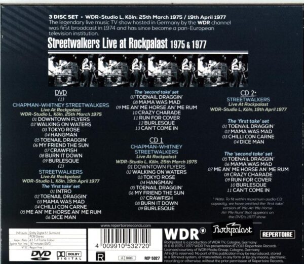 Streetwalkers-Live At Rockpalast-2CD + DVD