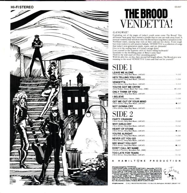 The Brood-Vendetta!-LP Vinyl