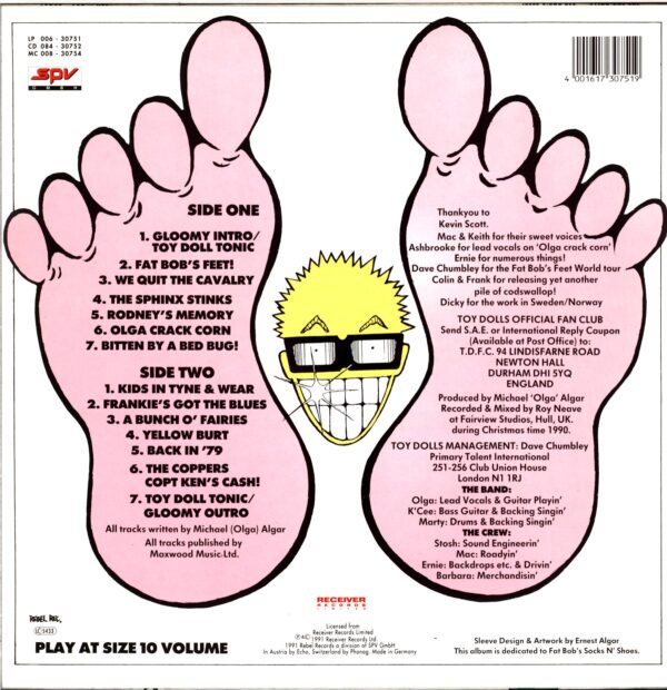 Toy Dolls-Fat Bob's Feet-LP Vinyl DE 1991