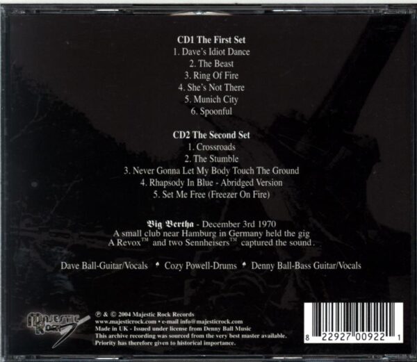 Big Bertha-Live In Hamburg 1970-CD