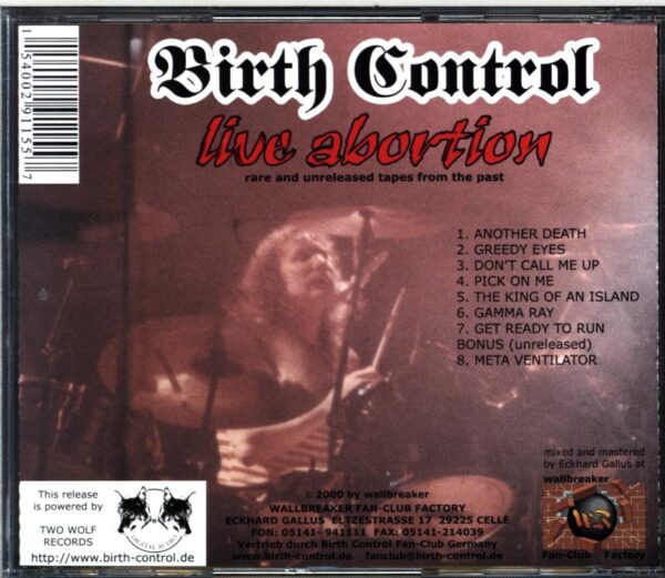 Birth Control-Live Abortion-CD