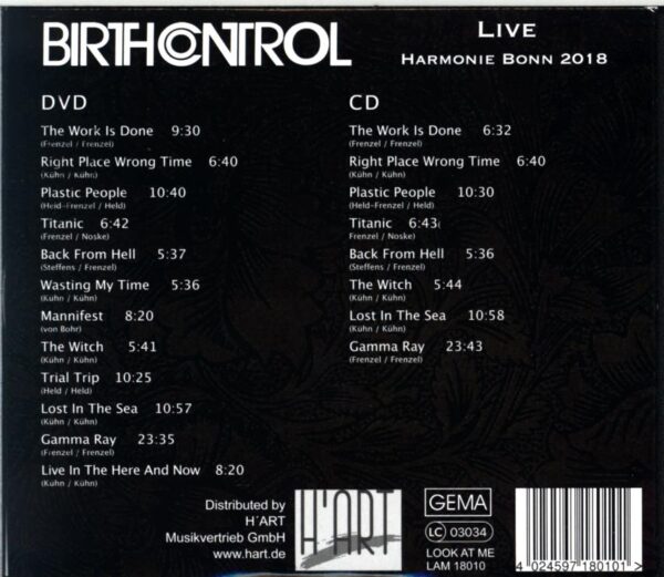 Birth Control-Live Harmonie Bonn 2018-DVD