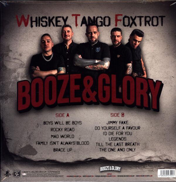 Booze and Glory-Whiskey Tango Foxtrot-LP Vinyl red