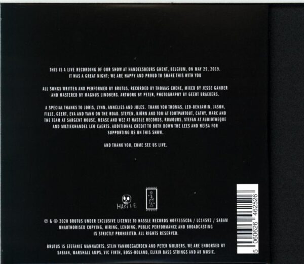 Brutus-Live In Ghent-CD