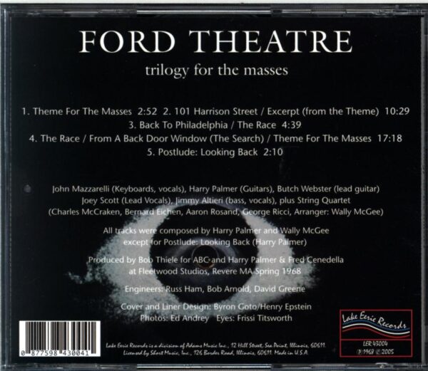 Ford Theatre-Trilogy For The Masses-CD