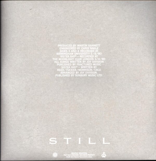 Joy Division-Still-LP Vinyl 2015 Reissue