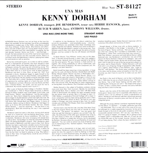 Kenny Dorham-Una Mas (One More Time)-LP Vinyl 2019