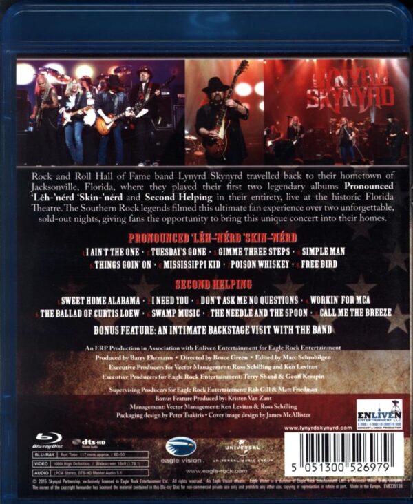 Lynyrd Skynyrd-Pronounced 'Lĕh-'nérd 'Skin-'nérd and Second Helping Live From Jacksonville At The Florida Theatre-Blu-ray