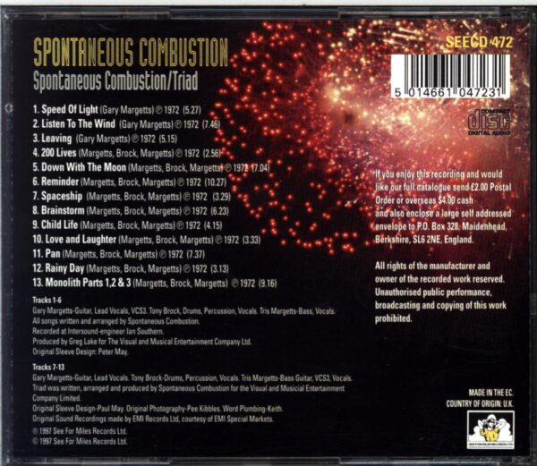Spontaneous Combustion-Spontaneous Combustion - Triad-CD