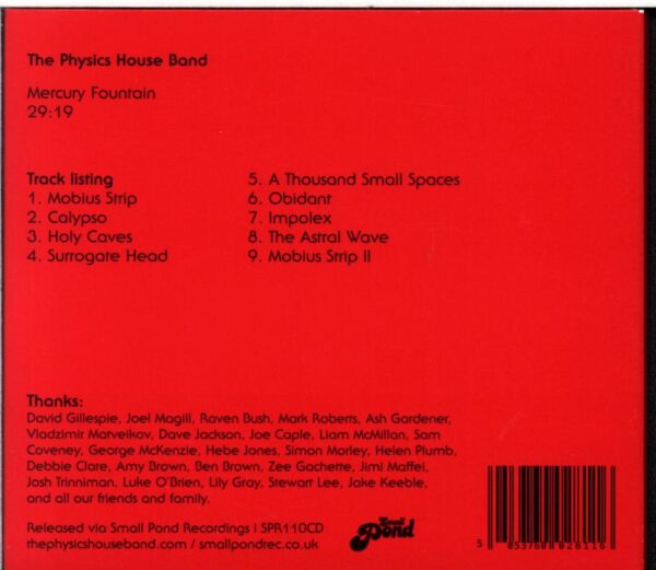 The Physics House Band-Mercury Fountain-CDr