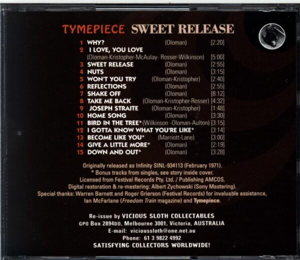 Tymepiece-Sweet Release-CD