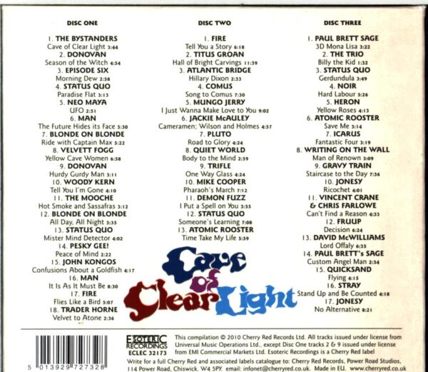 Various-Cave Of Clear Light The Pye And Dawn Records Underground Trip 1967-1975-CD