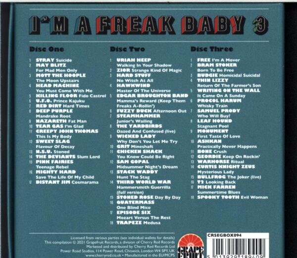 Various-I'm A Freak Baby 3 (A Further Journey Through The British Heavy Psych And Hard Rock Underground Scene 1968-1973) -Box Set