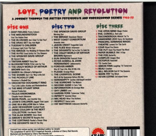 Various-Love Poetry And Revolution (A Journey Through The British Psychedelic And Underground Scenes 1966-72)-CD