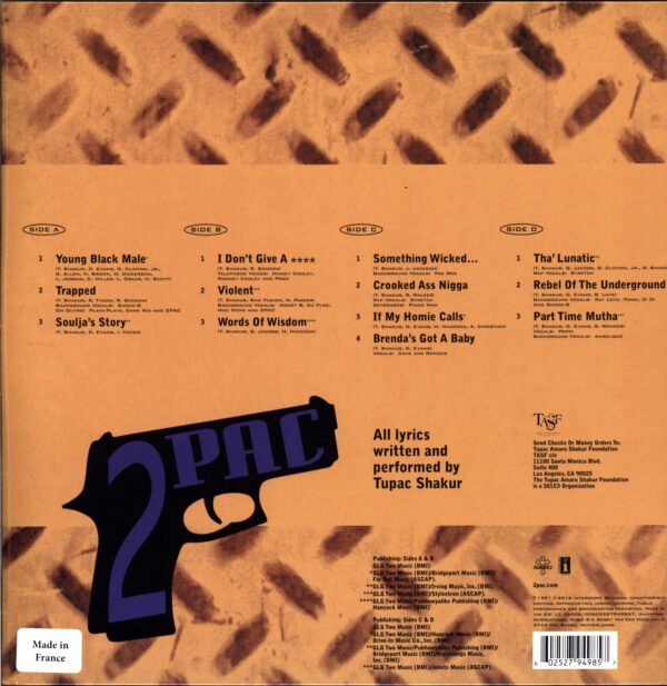 2Pac-2Pacalypse Now Reissue Made in France-LP Vinyl