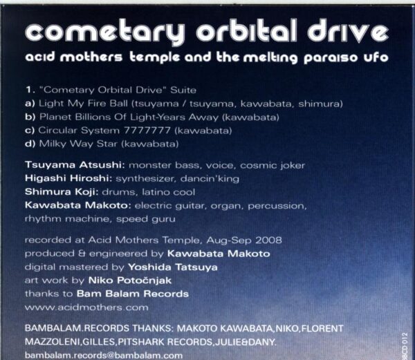 Acid Mothers Temple and The Melting Paraiso UFO-Cometary Orbital Drive-CD