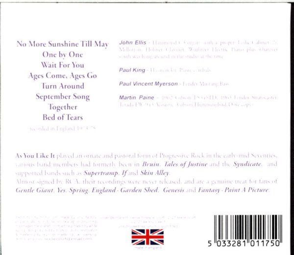 As You Like It-Ages Come And Ages Go-CD