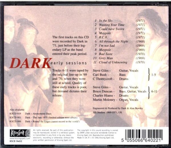 Dark-Teenage Angst (The Early Sessions)-CD